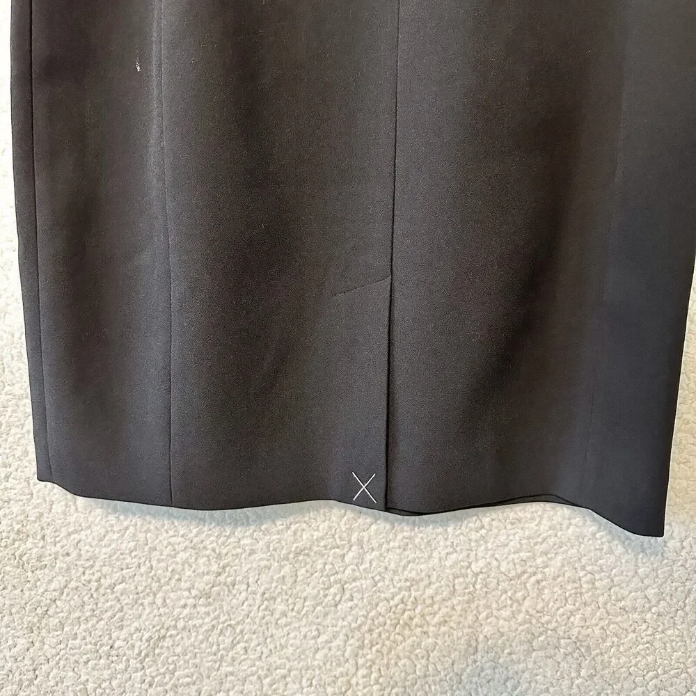 J Crew Women’s Cap Sleeve Boatneck Bodycon Midi Dress Black‎ Size 0 NEW